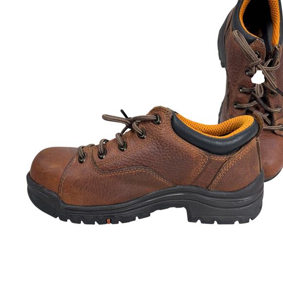 Timberland PRO Women’s 7.5 M Brown Leather Alloy Safety Toe Work Shoes EH 63189 - Picture 6 of 10